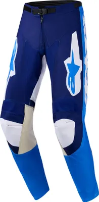 Image de Pantalon RACER RIWAY, ALPINESTARS (bleu/bleu clair/blanc, taille 34)