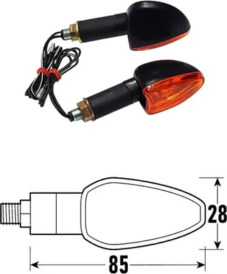 Produktbild von Bcr Arrow Blinker Für Motorräder Golden  Golden One Size