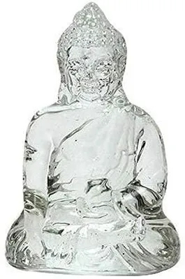 Buddha Glasfigur, 1 Stück, Höhe 8,1 cm