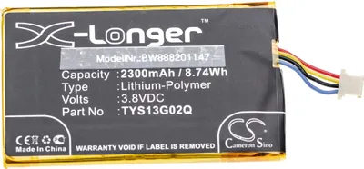 Produktbild von vhbw Akku Ersatz für Caterpillar TYS13G02Q für Handy Smartphone Telefon (2300 mAh, 3,8 V, Li-Ion)
