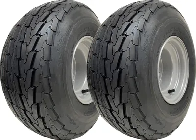 Immagine prodotto di 18.5x8.50-8 Gruppo ruota e pneumatico per rimorchio 4x4" PCD omologato su strada 425kgs (Set di 2)