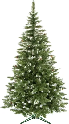 Produktbild von Künstlicher Weihnachtsbaum Diamantkiefer Kunstschnee echte Zapfen 120 cm