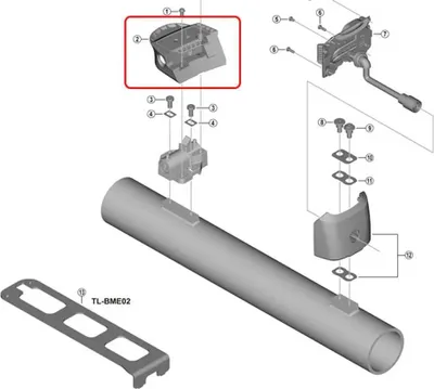Produktbild von Shimano Bm-e8016 Batteriehalter Schwarz  Schwarz One Size