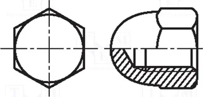 Image de 10 x 7 mm, BN : 83, 0,7, DIN : 1587, 1400630, vis hexagonale M4