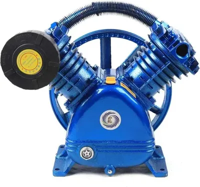 Produktbild von Zwillingszylinderpumpenkopf, hoher Luftstrom, zuverlässige Leistung, Blau