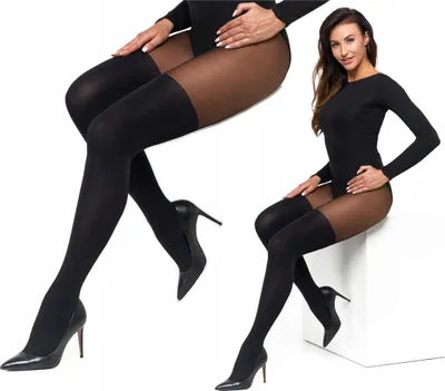 Produktbild von Elegante Damen Strumpfhose mit Strumpfeffekt warm 20/60 DEN MORAJ Größe 2
