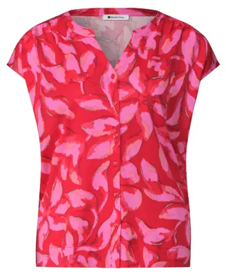 Produktbild von Street One LTD QR printed shirt w.button salsa red 42