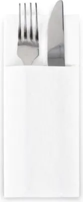 Produktbild von 50x Servietten Bestecktaschen 32 x 40 cm 1/8 -Falz AIRLAID Stoffähnlich