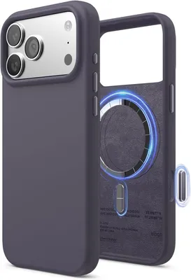 Immagine prodotto di Custodia in silicone MagSafe di Elago per iPhone 17 Pro Max color lavanda intenso