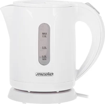 Produktbild von Mesko MS1376 Elektrischer Wasserkocher 0,8 L Kabellos, BPA-frei, Automatische Abschaltung Weiß