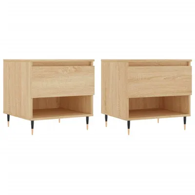 Produktbild von Couchtische 2 Stk. Sonoma-Eiche 50x46x50 cm Holzwerkstoff