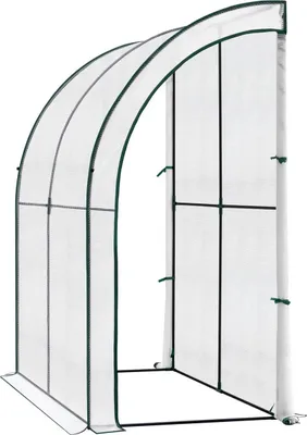 Image de Serre en film plastique 200x210x100 cm - Maison froide avec bâche PE & portes roulantes - Maison de tomates pour le jardin & l'extérieur - Vert