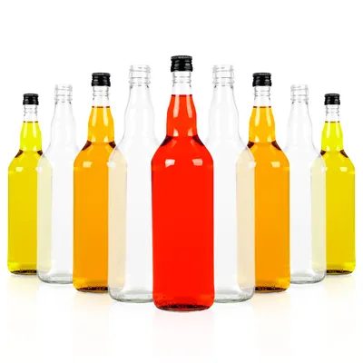 Zdjęcie produktu dla SuperButelki - 40x butelka monopolowa 700 ml na wódkę, nalewki, wino – przezroczyste szkło do alkoholu i przetworów, butelki Monopol 0,7l, 40 szt