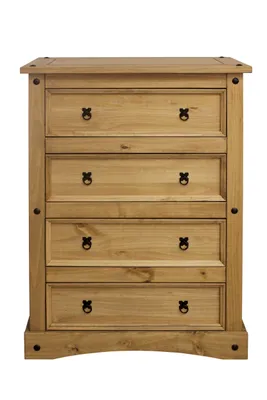 Produktbild von SIT Möbel Kommode | 4 Schubladen | Kiefer massiv | Natur, gewachst | B 90 x T 48 x H 122 cm | 19001-31 | Serie KOMMODE