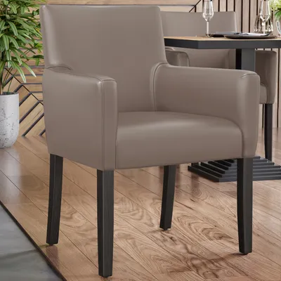 Produktbild von 2er-Set TAYLOR | Bistrostuhl | Taupe | Leder | Gastrostühle, Restaurantstuhl