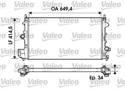 Produktbild von VALEO Kühler, Motorkühlung  734339