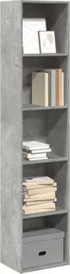 Produktbild von "im Angebot" Bücherregal, Standregal, Aufbewahrungsregal, Betongrau 40x30x189 cm Holzwerkstoff - Aktenregal CC24433