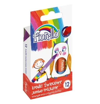Image de Crayons triangulaires jumbo12 couleurs FIORELLO