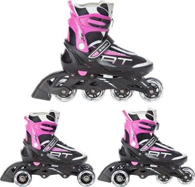 Produktbild von 3in1 Inlineskates Inliner Triskates Rollschuhe Raven Profession Black/Pink 38-42 verstellbar