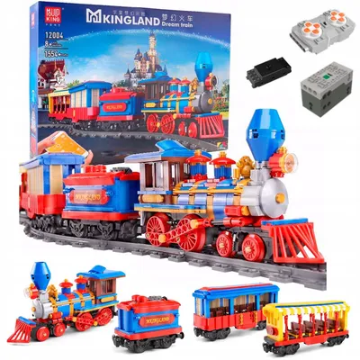 Image de Mould King locomotive à vapeur télécommandée avec wagons, env. 1502 pièces – train RC en briques de construction, application et télécommande 2,4 GHz