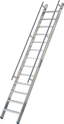 Produktbild von Alu Profi Stufenanlegeleiter Mod. 220 mit 2 Handläufen  - Stufenanzahl: 13, Leiternlänge (L): 3,22 m