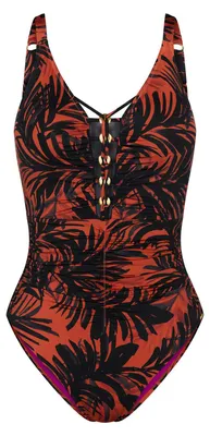 Produktbild von Triumph Damen Badeanzug Red Label Summer Palm brown-darkcombination - Größe 40C