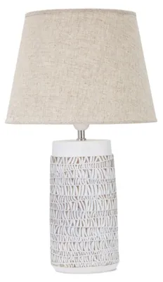 Zdjęcie produktu dla o Ferretti lampa stołowa Nairobi E27 Ø 35x60,5 cm biały sprany brąz