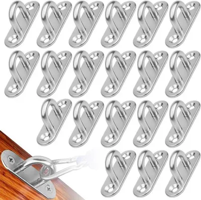 20 Stück rostfreie M5 Wandhaken mit Öse zur Deckenmontage, für Schaukeln und Hängematten, robuste und langlebige Haken für