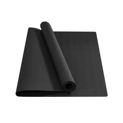 Produktbild von Bodenschutzmatten 4 mm Dicke Rutschfest Fitnessmatte Unterlegmatte Sportmatte für Yoga Laufband 200x100cm Schwarz