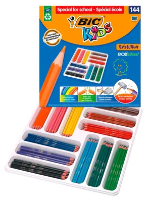 Zdjęcie produktu dla BIC KIDS Buntstifte Evolution ecolutions, opakowanie 144 szt