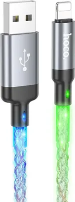 Image de Câble USB A vers Lightning Hoco 2,4A 1 m U112 gris
