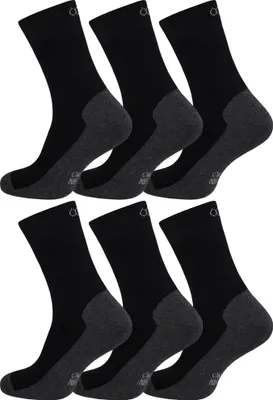 Produktbild von OCERA 6 Paar Warme Socken für Damen & Herren mit elastischem Mittelfußband - Schwarz 35/38