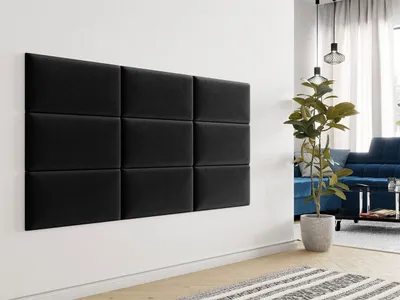 Obrázek produktu pro Čalouněný nástěnný panel 60x30 PAG - černý