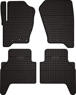 Image de Tapis de sol voiture en caoutchouc pour Range Rover Sport I (2005-2012, SUV) Noir, lot de 4 pièces, fixations