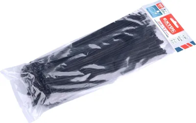 Obrázek produktu pro Pásky stahovací černé, rozpojitelné, 300x7,2mm, 100ks, nylon PA66 EXTOL-PREMIUM