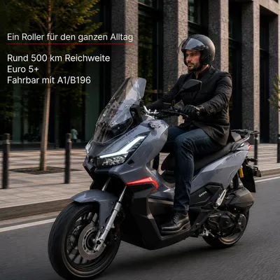 Produktbild von Motorroller 125 ccm Burnout QS125 ADV Grau  (Desert)