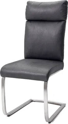 Produktbild von Schwingstuhl Esszimmerstuhl Schwinger Küchenstuhl Stuhl Polsterstuhl "Molli I" (2-er Set) Grau