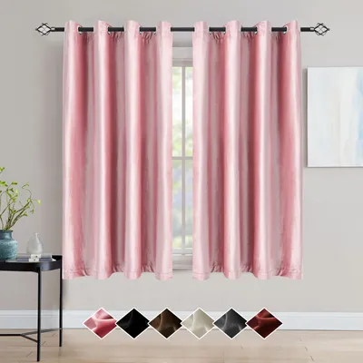Obrázek produktu pro Topchances 2 kusy sametové záclony do obývacího pokoje, neprůhledná tepelná záclona Eyelet Curtain pro ložnici š 107 cm x v 160 cm, růžová