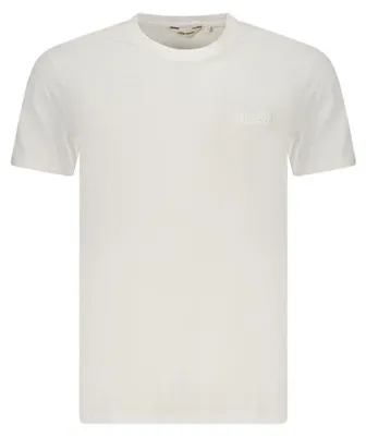 Produktbild von Weißes Kurzarm Herren T-Shirt mit Rundhals und Logo-Stickerei