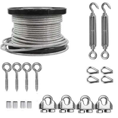 Produktbild von Edelstahl-Seilspanner mit PVC-ummanteltem Stahlseil, 30 Meter