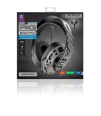Produktbild von Plantronics RIG 500 PRO Esports Edition, PC/Gaming, Binaural, Kopfband, Verkabelt (1,3 m), Farbe: Grau