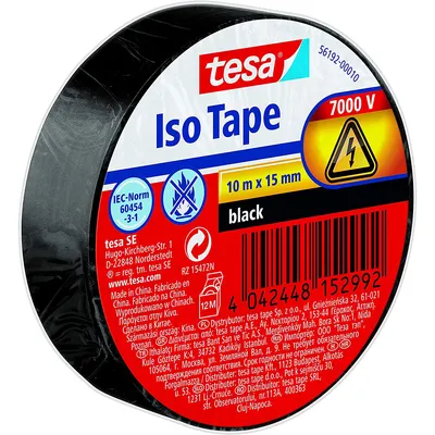 Produktbild von tesa Isolierband 10m 15mm schwarz