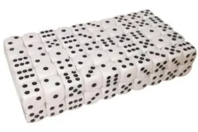 Image de PISAREK, dés de jeu, couleur blanche, 100 pièces