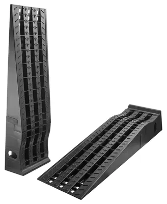 Produktbild von VEVOR Auto Rampen, 2 STK 5897 kg Gesamtgewichtskapazität, 155 mm Hubhöhe, tragbare Hochprofil-Auto-Service-Rampen für Wartung und Ölwechsel in der heimischen Garage, schwerlastfähig für Lkw SUV Fahrzeugreparatur, schwarz, GVW 13000 lbs-a, Ungefähr 52,5 Zoll