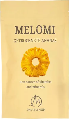 Produktbild von Getrocknete Ananas in Scheiben 70g - Trockenfrüchte von Melomi