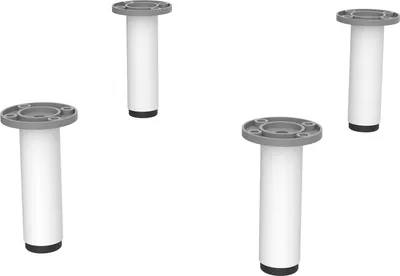 Obrázok produktu pre Ssalgar sada 4 nožičiek MATT WHITE 100 mm