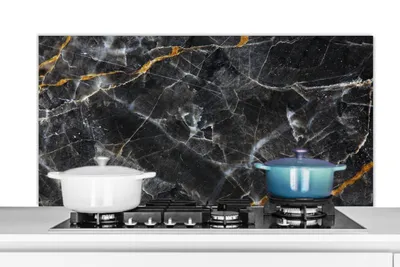 Obrázok produktu pre MuchoWow® MuchoWow® Kuchynský splashback - Kuchynský splashback - Ochrana steny sporáka a drezu - Mramor - Vápno - Vzor 120x60 - Alu-Dibond (alternatíva skleneného splashbacku) - Tepelne odolný - Splashback na sporák - Mramor