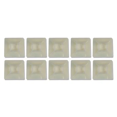 Produktbild von Haltesockel | für Kabelbinder | 28x28mm | Weiß | selbstklebend | 10 Stück