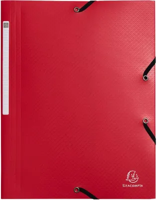 Obrázok produktu pre Exacompta 55705E, Dosky na dokumenty s chlopňami, A4, Polypropylén (PP), Červená, Elastická gumička, 240 mm