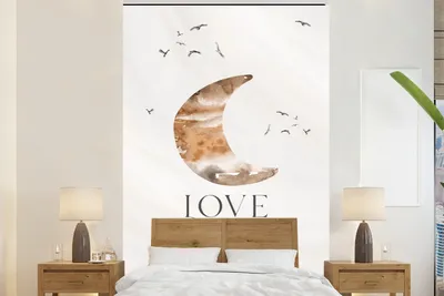 Produktbild von MuchoWow® Fototapete für Wohnzimmer oder Schlafzimmer Wandtapete Vinyl Motivtapete Zitate - Sprichwörter - Kinder - Liebe dich - Jungen - Mädchen - Kinder - 160x240 cm - Kindertapete - Vinyltapete
